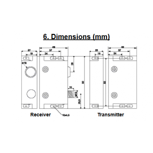 AMX5CK Bezpečnostný kódovaný elektronický bezkontaktný spínač s elektrickým zámkom